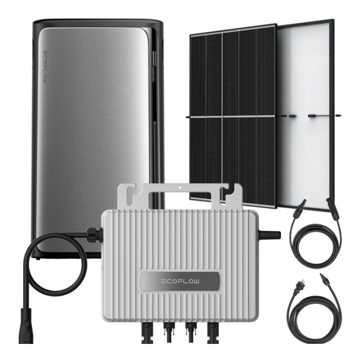 EcoFlow STREAM Easy AC Pro balkona PV komplekts ar uzglabāšanu STREAMS2ACP
