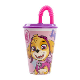 Ūdens krūze ar salmiņiem bērniem STOR 74530 430 ml Paw Patrol Skye (rozā)