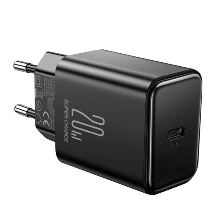 Laturi Joyroom JR-TCF06 Flash PD, 20W + kaapeli 1m (musta)
