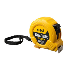 Tērauda mērlente 5 m/19 mm Deli Tools EDL9005Y (dzeltena)