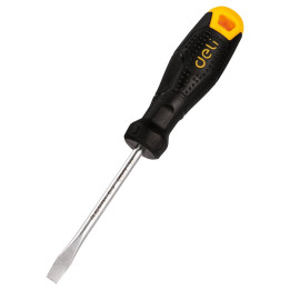 Шлицевая отвертка 5x75 мм Deli Tools EDL6250751 (черная)