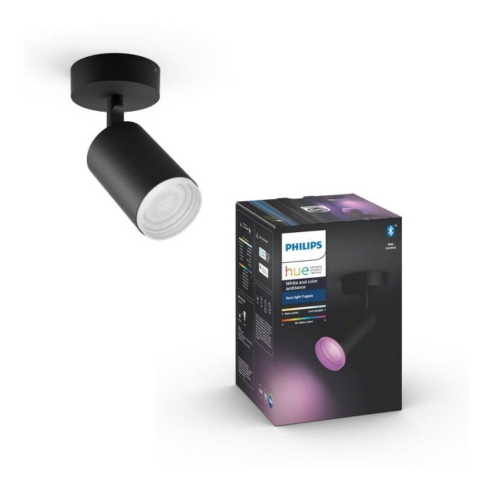 Philips Hue Fugato одноточечный черный 1x5,7 Вт