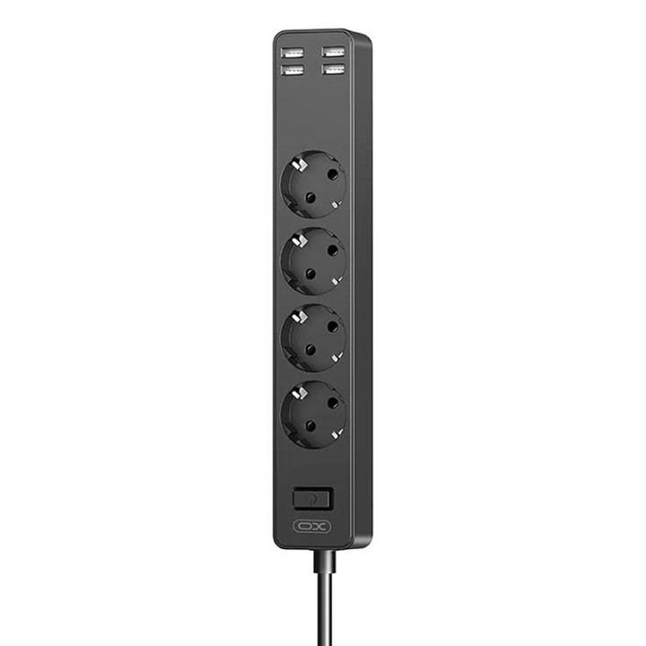 XO WL10 4USB 1,8 m maitinimo juosta (juoda)
