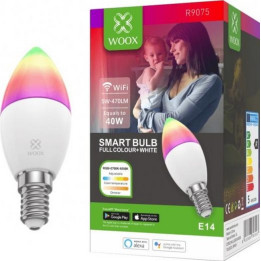 WOOX R9075 Smart WiFi светодиодная лампа RGB CCT 5 Вт E14