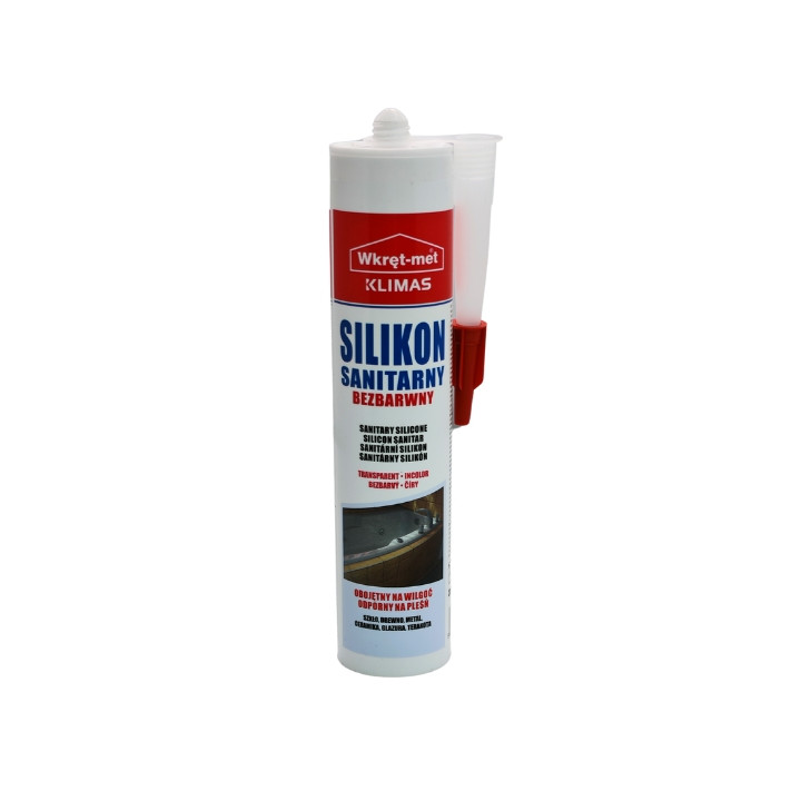 SANITĀRĀ SILIKONA SSA-310-BB KATTRIDŽA 310 ml BEZKRĀSAMS WKRĘT-MET KLIMAS