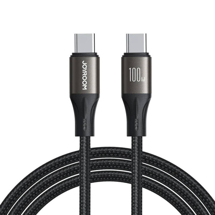 Joyroom Light-Speed ​​USB-C kabelis uz USB-C SA25-CC5, 100W, 1,2m (melns)