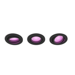 Philips Hue Centura upotettu R. musta 3x5,7W