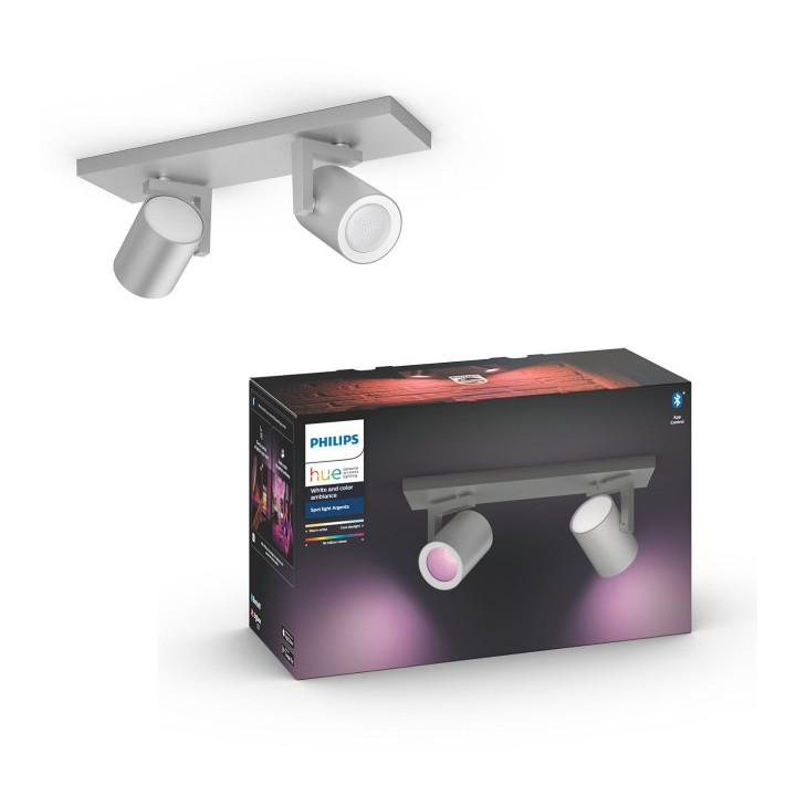 Потолочный светильник Philips Hue Argenta пластина/спираль алюминий 2x5,7 Вт