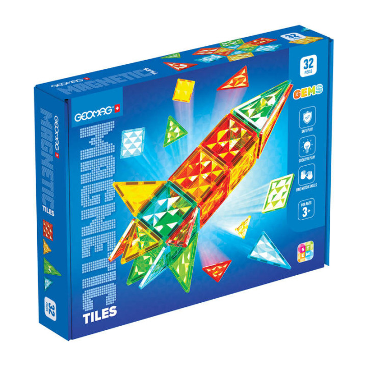 Geomag Gems Rocket 32 ​​magnetplaadid