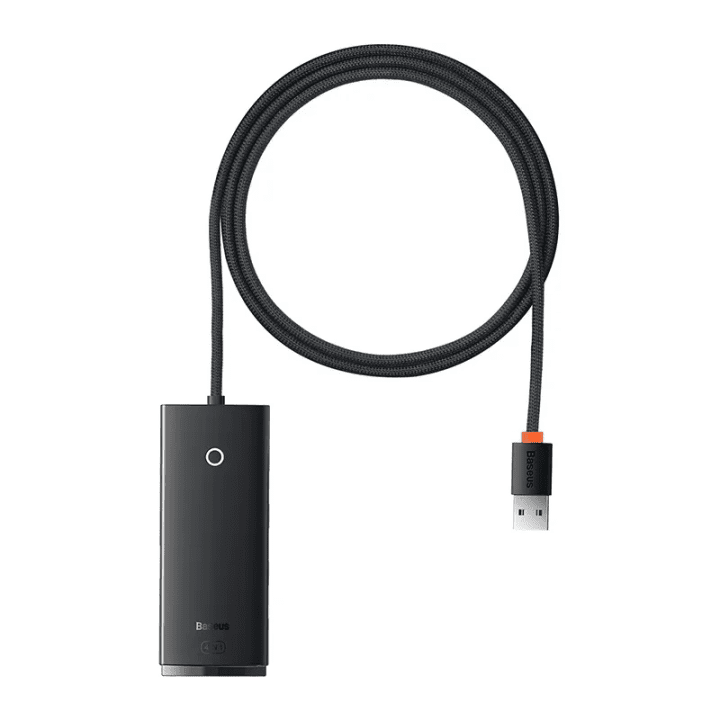 Hub 4in1 Baseus Lite Series USB - 4x USB 3.0, 1m (musta)