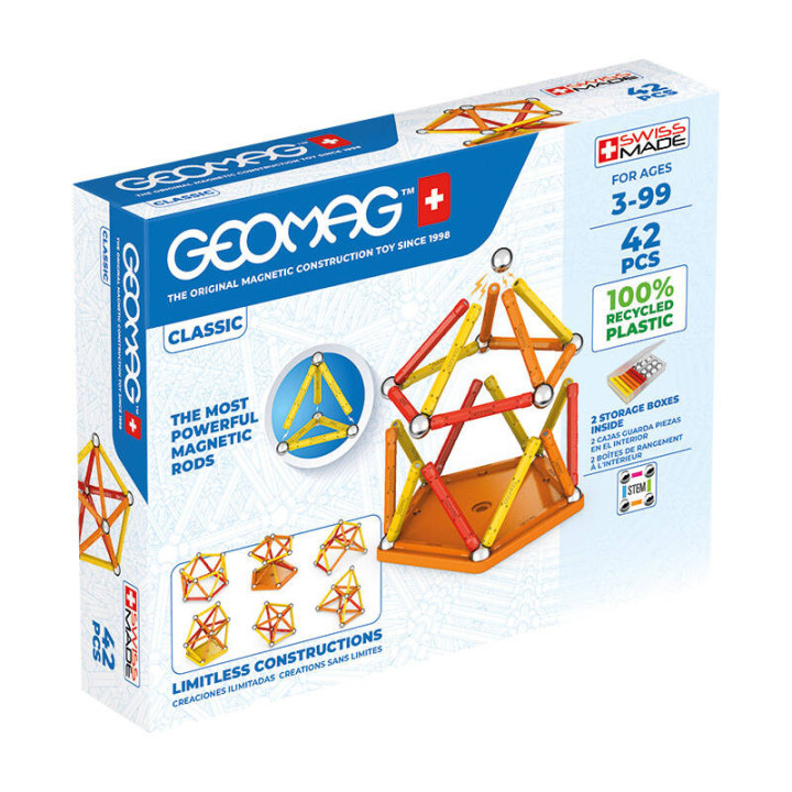 Klassikaline Taaskasutatud magnetklotsid 42 tk GEOMAG GEO-271