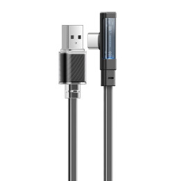 Kaapeli USB-C–USB-C Mcdodo CA-3423 90 Degree 1,8m LEDillä (musta)