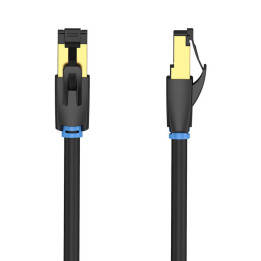 Tinklo kabelis CAT8 SFTP ventiliacija IKABD RJ45 Ethernet 40Gbps 0,5m juodas