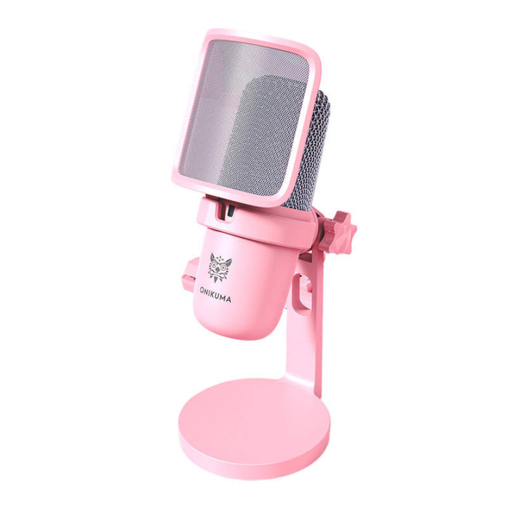 ONIKUMA M630 USB žaidimų mikrofonas, rožinis