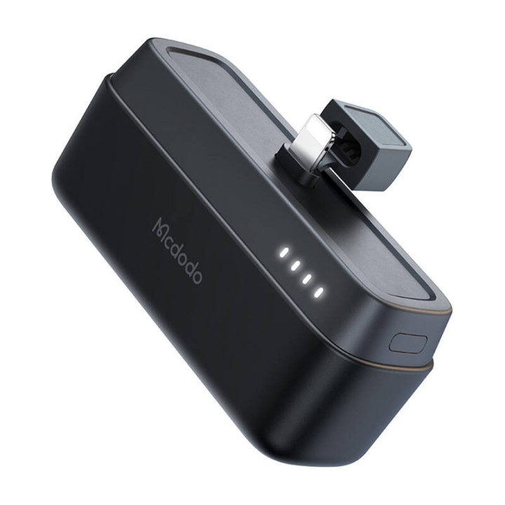 Mcdodo Power Bank MC-6281 20W, 5000mAh ar Lightning savienotāju (melns)