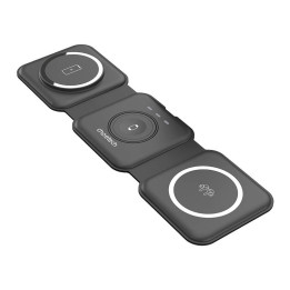 Choetech T588-F 3в1 Магнитное беспроводное зарядное устройство 15Вт (черное)