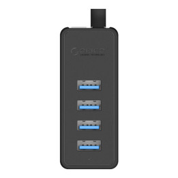 Orico W5P-100 USB į 4x USB 3.0 šakotuvo adapteris (juodas)