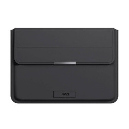 INVZI ādas futrālis/vāks ar statīva funkciju priekš MacBook Pro/Air 13"/14" (melns)