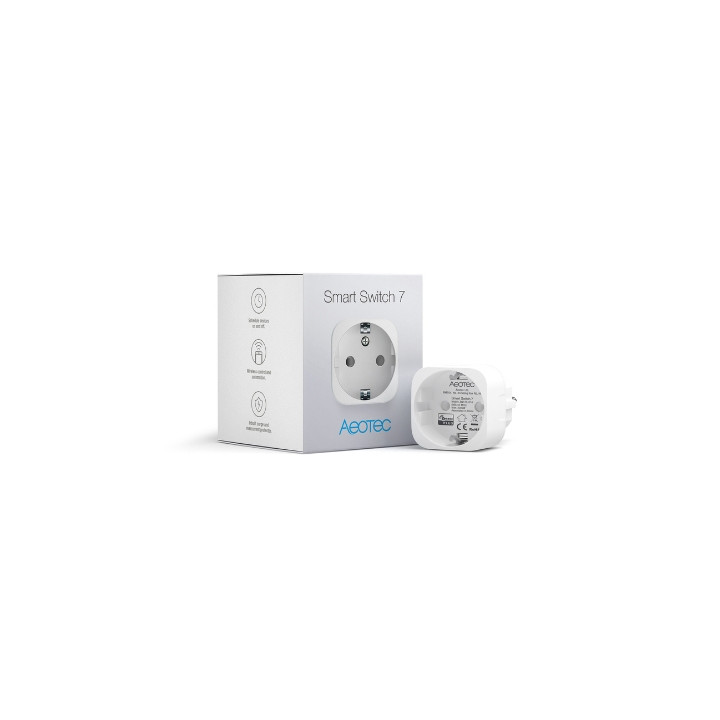Aeotec Smart Switch 7, smart plug with power meter,  with Z-Wave protocol (ZW175-C16)