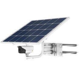 Hikvision DS-2TXS2628-10P/QA/GLT/CH36S80 Hybrid Thermal IP Camera with Solar Collector and Mount, LTE, 9.7 mm 720p / 8 mm 4 MP