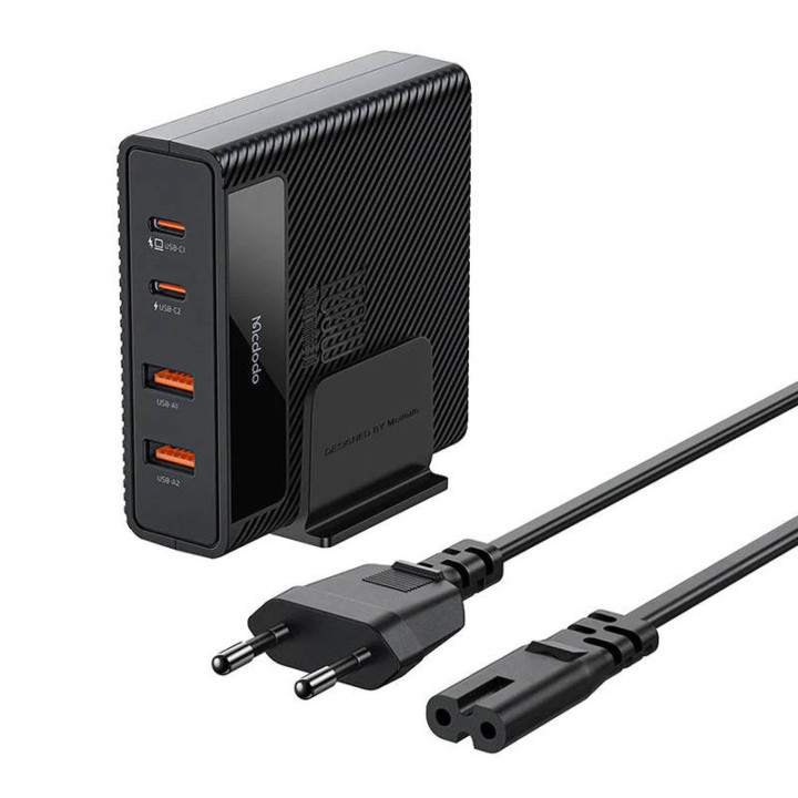 Uzlādes stacija GaN 100W Mcdodo CH-1802, 2x USB-C, 2x USB-A (melns)