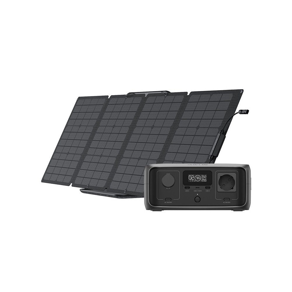 Set: EcoFlow River 3 UPS power station + 110W photovoltaic panel.
