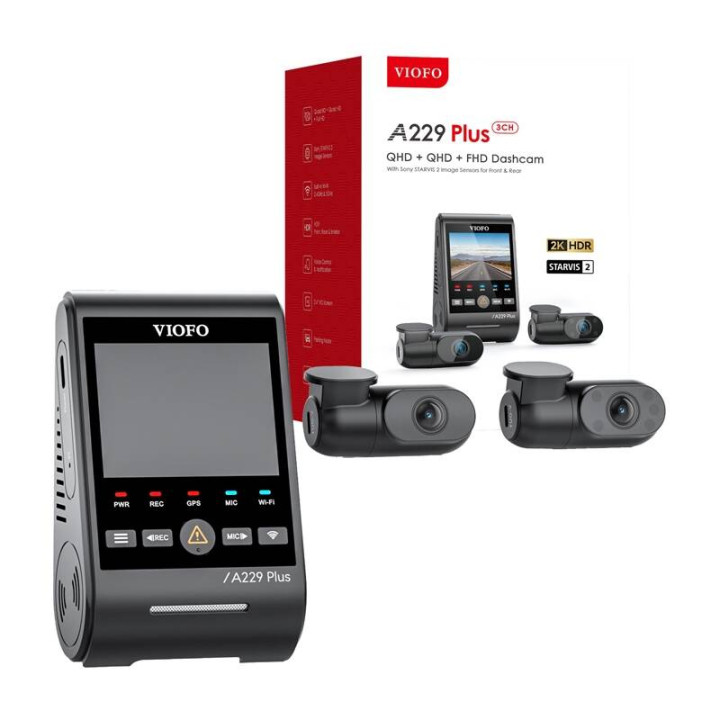 VIOFO A229 PLUS 3-канальный 2K + 1080p Wi-Fi, GPS