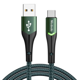 USB-USB-C Mcdodo Magnificence CA-7961 LED-kaapeli, 1 m (vihreä)