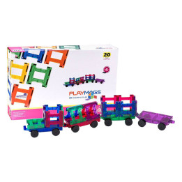 Playmags 3D Магнитный поезд-блоки 155 набор по 20 штук