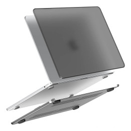 Lention Matte Finish -kotelo Macbook Airille 13,6" (czarny)