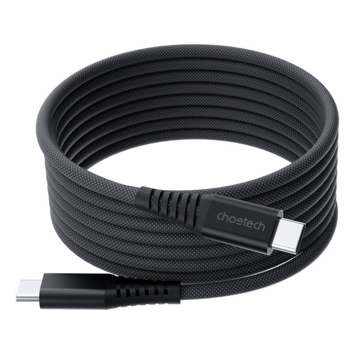 Choetech XCC-1051 USB-C–USB-C magnetkaabel, PD 240 W 1,8 m (must)