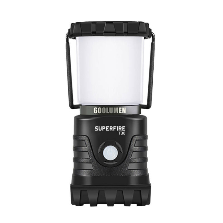 Superfire T30 stovyklavimo lempa, 600 lm, USB, 4 režimai