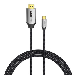 USB-C vai HDMI 2.0 kabelis Vention CRBBH 2m, 4K 60Hz (melns)