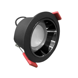 Gledopto GL-D-001P Zigbee Pro (Zigbee 3.0 + RF-vastaanotin) älykäs upotettu LED-alasvalo (450 lumenia. IP33), mustalla kehyksell