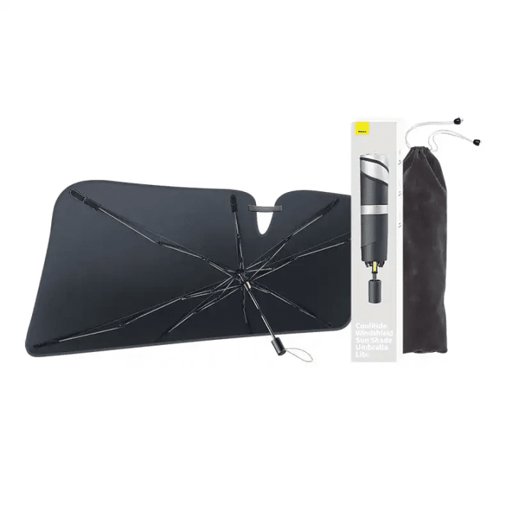 Солнцезащитный козырек на лобовое стекло Umbrella Lite Baseus CoolRide большой (черный)