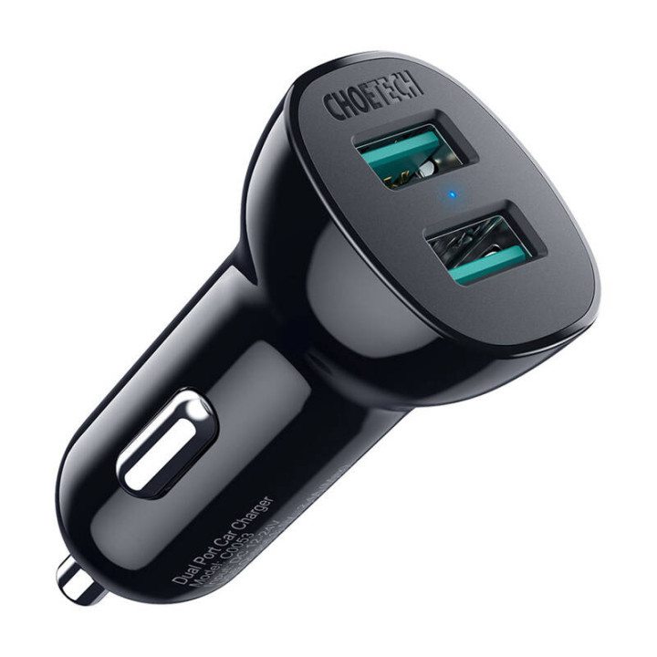 Choetech C0051 36W QC 3.0 autolaturi (musta)