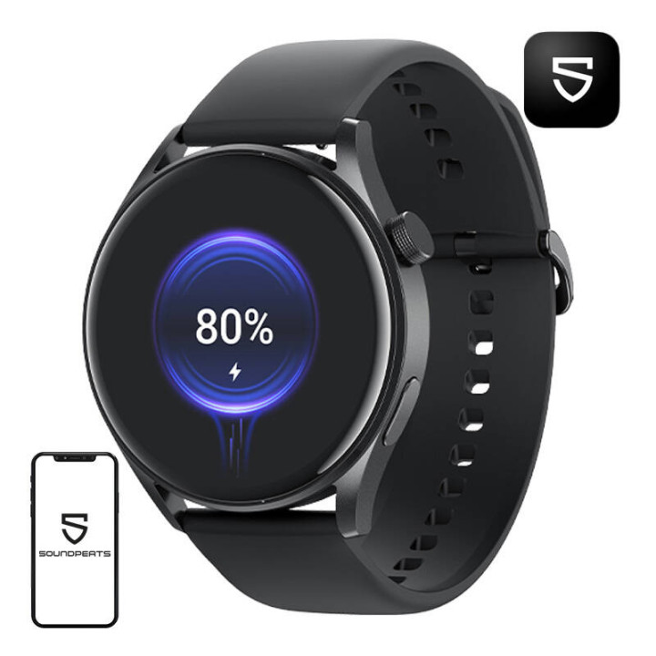 Viedpulkstenis Soundpeats Watch4 (melns)