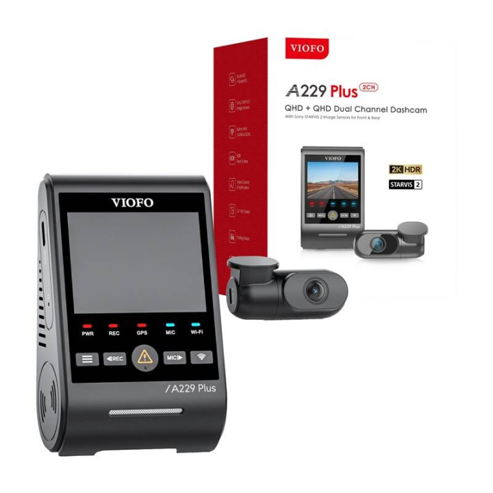 VIOFO A229 PLUS 2-канальный 2K + 2K Wi-Fi, GPS