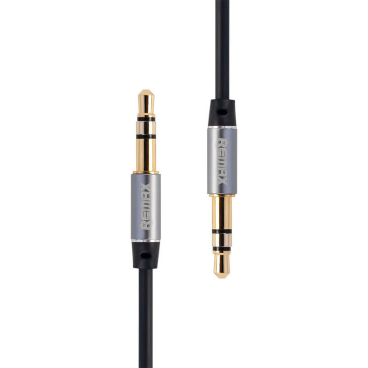Mini ligzda 3,5 mm AUX kabelis Remax RL-L100 1m (melns)