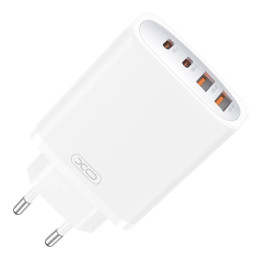 Sienas lādētājs XO CE22, 45W, GaN, 2x USB-C, 2x USB-A