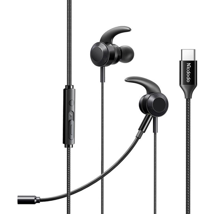 Mcdodo HP-1340 pelikuulokkeet mikrofonilla, USB-C (musta)