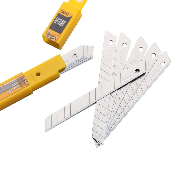 Griezējs 9mm 10 gab asmeņu galva Deli Tools EDL-DP092 (sudrabs)