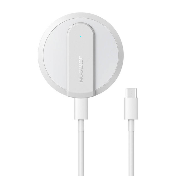 Joyroom JR-A28 itin plonas magnetinis indukcinis įkroviklis, 15W (baltas)