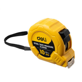 Plieninė matavimo juosta 10m/25mm Deli Tools EDL9010B (geltona)