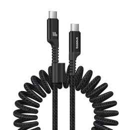 Ātrās uzlādes kabelis no USB-C uz USB-C Baseus Fish-Eye 100 W, 1 m (melns)