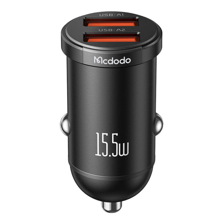 Mcdodo CC-2950 autolaturi, 2x USB, 15,5W (musta)