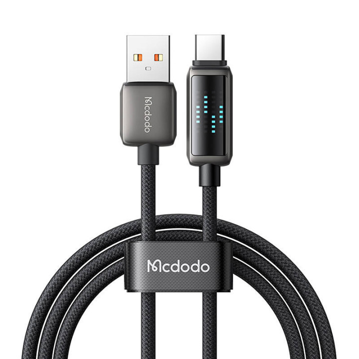 Mcdodo CA-2350 USB-A–USB-C kabelis, 6A, LED displejs, 1,2 m