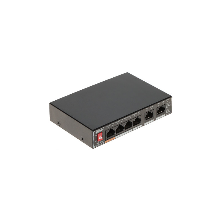 Dahua SG1006P 6 portu nepārvaldāms Gigabit PoE slēdzis ar 4 PoE portiem