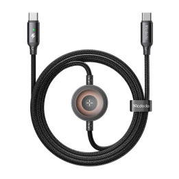 Mcdodo CA-2580 2-in-1 USB-C-kaapeli + Apple Watch -laturi, 60 W, 1,5 m