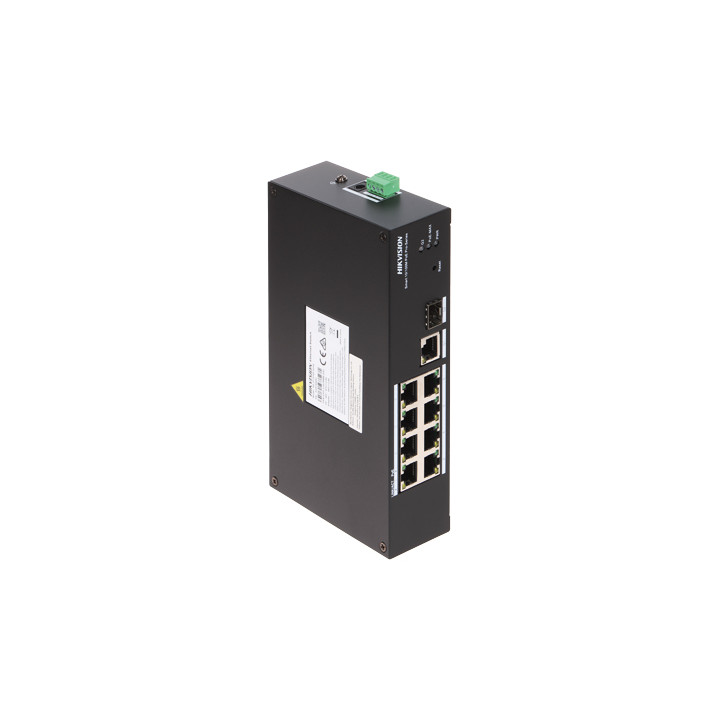 Hikvision DS-3T1310P-SI/HS 8 portu Fast Ethernet Smart Harsh PoE slēdzis